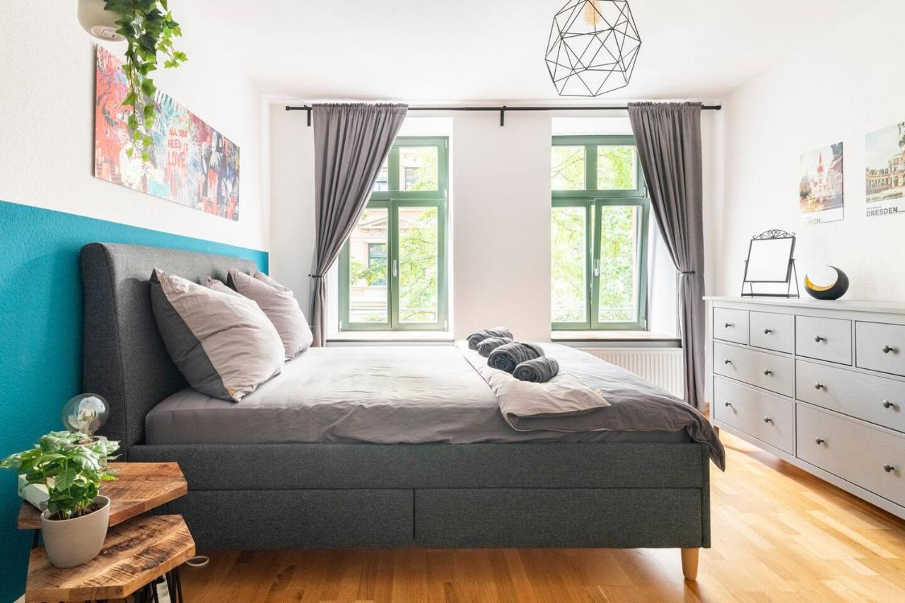 Super Zentrale, Gemutliche Wohnung Mit Balkon 莱比锡 外观 照片